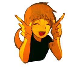 Girls pointing at stuff sticker #8710434