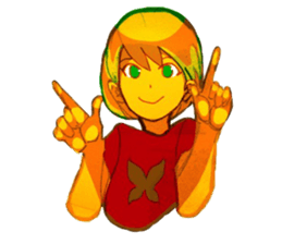 Girls pointing at stuff sticker #8710436