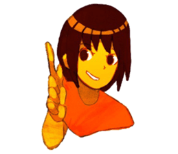 Girls pointing at stuff sticker #8710441