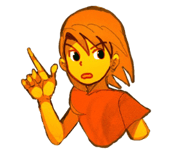 Girls pointing at stuff sticker #8710444