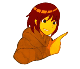 Girls pointing at stuff sticker #8710447