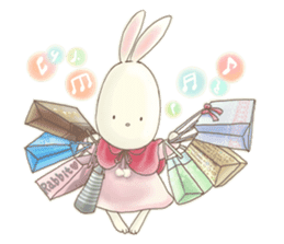 Cute bear and rabbit 4 by Torataro sticker #8710371