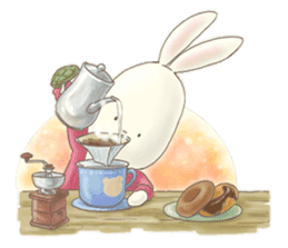 Cute bear and rabbit 4 by Torataro sticker #8710375