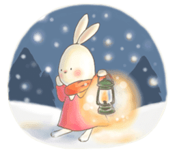 Cute bear and rabbit 4 by Torataro sticker #8710387