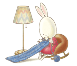 Cute bear and rabbit 4 by Torataro sticker #8710392