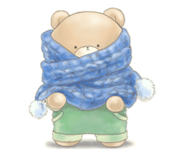 Cute bear and rabbit 4 by Torataro sticker #8710393