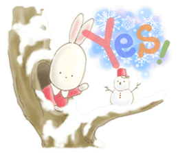 Cute bear and rabbit 4 by Torataro sticker #8710399