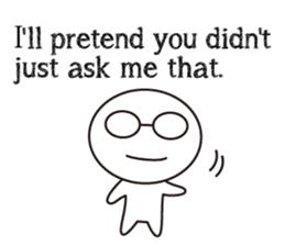 Trivial conversation in English sticker #8711076