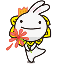 Sunflower rabbit beans - animal version sticker #8711685