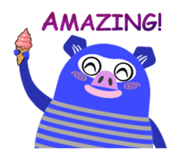 Striped Zupipip (English) sticker #8711813