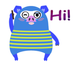 Striped Zupipip (English) sticker #8711827