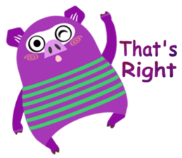 Striped Zupipip (English) sticker #8711837