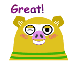 Striped Zupipip (English) sticker #8711847