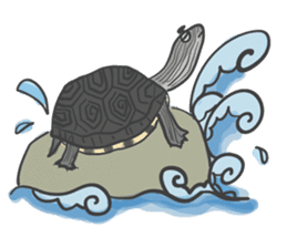 Turtles like to sleep sticker #8712035