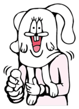 Crazy White Rabbit sticker #8714331