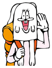 Crazy White Rabbit sticker #8714334