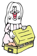 Crazy White Rabbit sticker #8714335