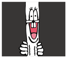 Crazy White Rabbit sticker #8714338