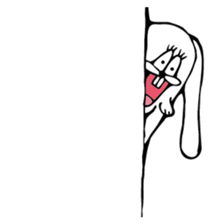 Crazy White Rabbit sticker #8714341