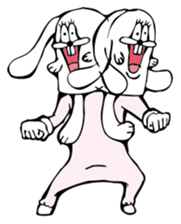 Crazy White Rabbit sticker #8714343