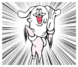 Crazy White Rabbit sticker #8714344
