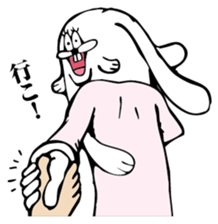 Crazy White Rabbit sticker #8714345