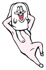 Crazy White Rabbit sticker #8714346