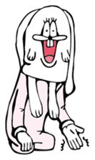 Crazy White Rabbit sticker #8714350