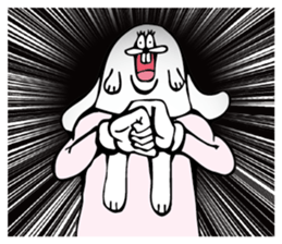 Crazy White Rabbit sticker #8714352