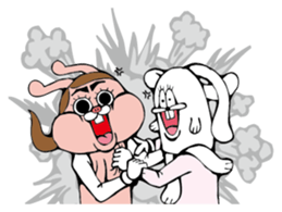 Crazy White Rabbit sticker #8714353