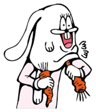 Crazy White Rabbit sticker #8714355