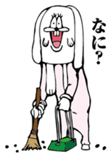 Crazy White Rabbit sticker #8714357