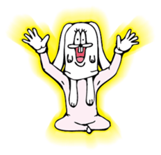 Crazy White Rabbit sticker #8714360