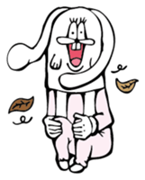 Crazy White Rabbit sticker #8714364