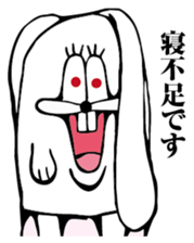 Crazy White Rabbit sticker #8714366