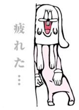 Crazy White Rabbit sticker #8714367