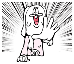 Crazy White Rabbit sticker #8714368