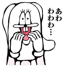 Crazy White Rabbit sticker #8714369