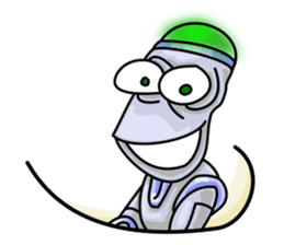 Plog the funny cartoon robot sticker #8715090