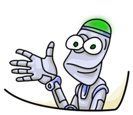 Plog the funny cartoon robot sticker #8715091