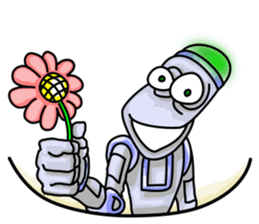 Plog the funny cartoon robot sticker #8715092