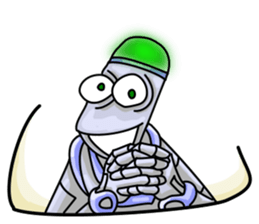 Plog the funny cartoon robot sticker #8715094