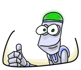 Plog the funny cartoon robot sticker #8715095