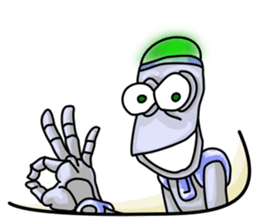 Plog the funny cartoon robot sticker #8715096