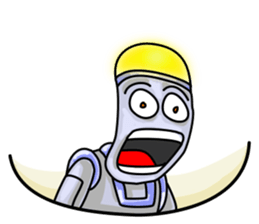 Plog the funny cartoon robot sticker #8715097