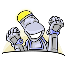 Plog the funny cartoon robot sticker #8715101