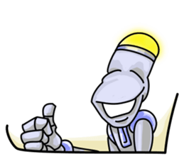 Plog the funny cartoon robot sticker #8715102