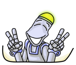 Plog the funny cartoon robot sticker #8715103