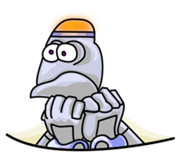 Plog the funny cartoon robot sticker #8715107