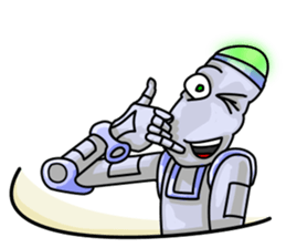 Plog the funny cartoon robot sticker #8715109